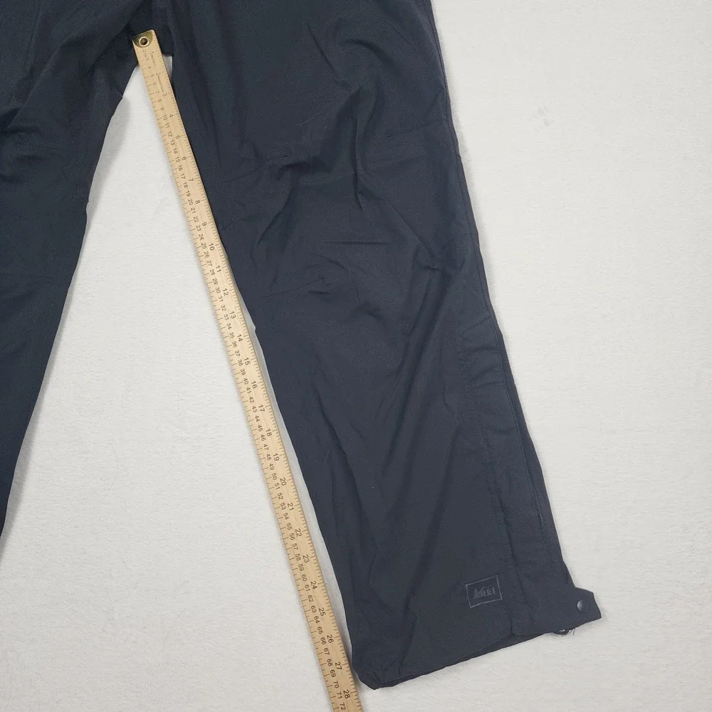 REI Rain Pants Mens Medium Gray Waterproof Hiking Nylon Zip Leg Outdoor